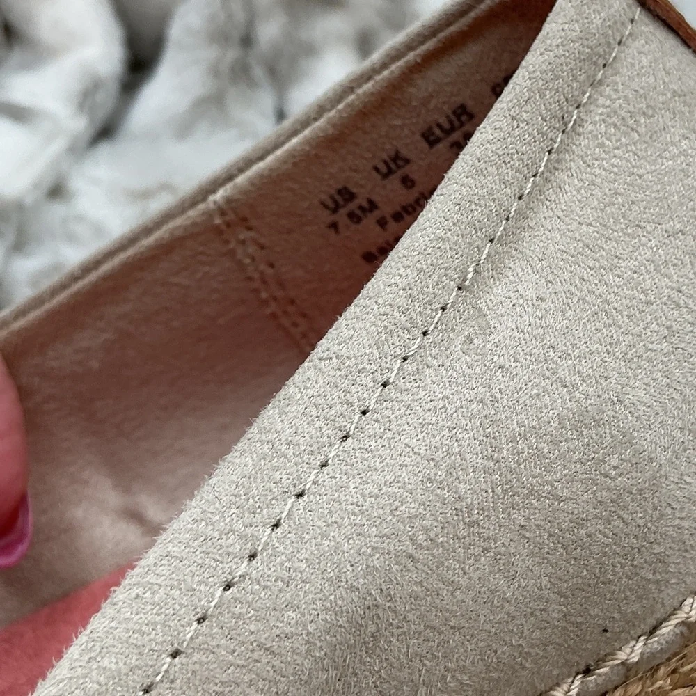 Dr. Scholl's Women's Sunray Espadrille Loafer - Light Grey, slip-on, size 7.5